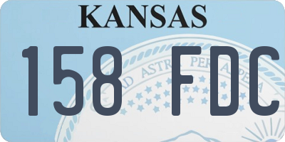 KS license plate 158FDC