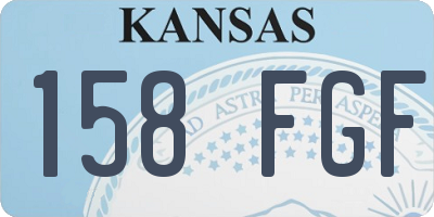 KS license plate 158FGF