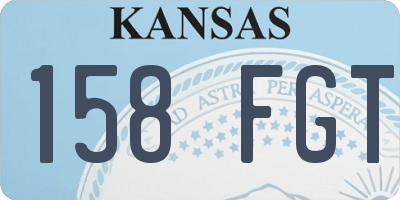 KS license plate 158FGT