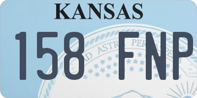 KS license plate 158FNP