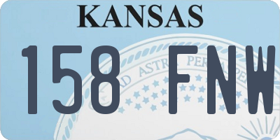 KS license plate 158FNW