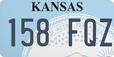 KS license plate 158FQZ
