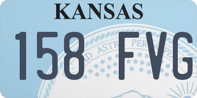 KS license plate 158FVG