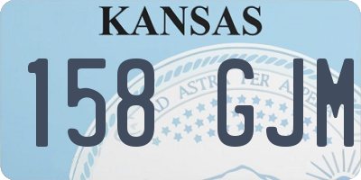 KS license plate 158GJM