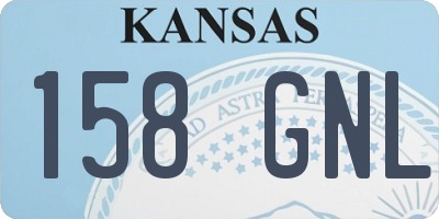 KS license plate 158GNL