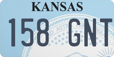 KS license plate 158GNT
