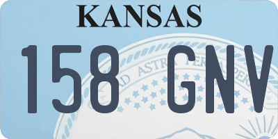 KS license plate 158GNV