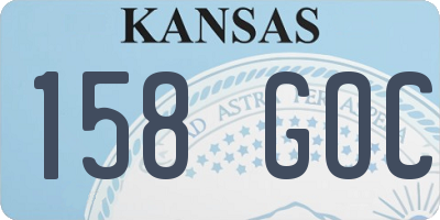 KS license plate 158GOC