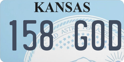 KS license plate 158GOD