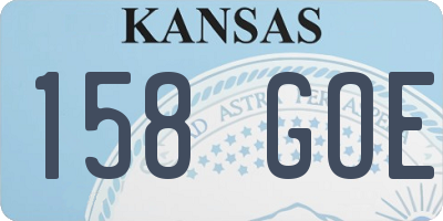 KS license plate 158GOE