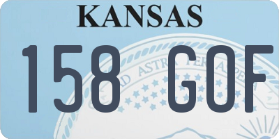 KS license plate 158GOF