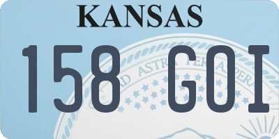 KS license plate 158GOI