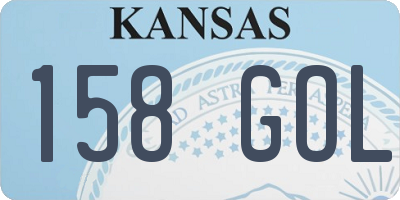 KS license plate 158GOL