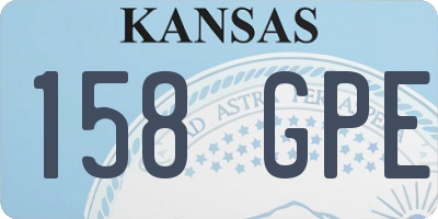 KS license plate 158GPE