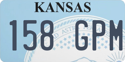 KS license plate 158GPM