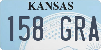 KS license plate 158GRA