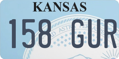 KS license plate 158GUR
