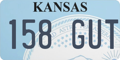 KS license plate 158GUT