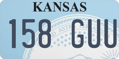 KS license plate 158GUU