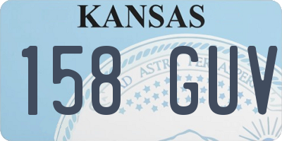 KS license plate 158GUV