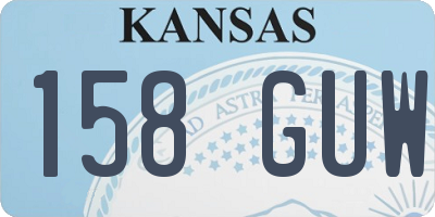 KS license plate 158GUW