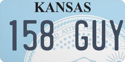 KS license plate 158GUY