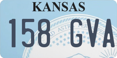KS license plate 158GVA