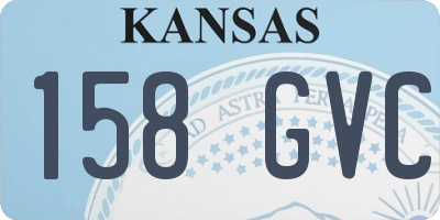 KS license plate 158GVC