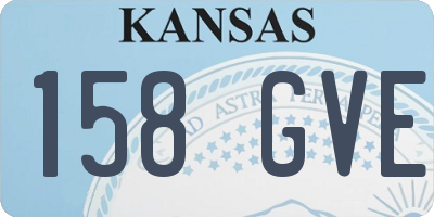 KS license plate 158GVE