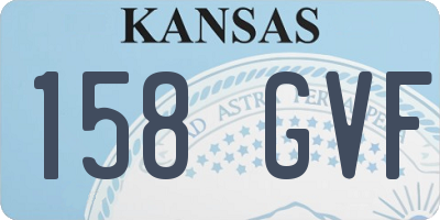 KS license plate 158GVF