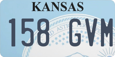 KS license plate 158GVM