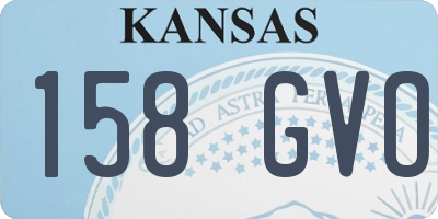 KS license plate 158GVO