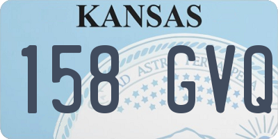KS license plate 158GVQ
