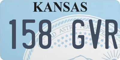 KS license plate 158GVR