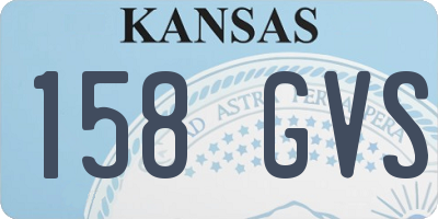 KS license plate 158GVS