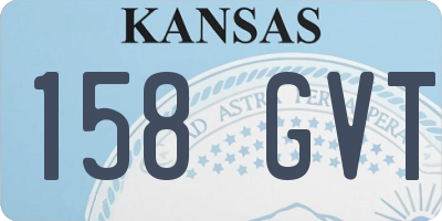 KS license plate 158GVT
