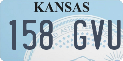KS license plate 158GVU