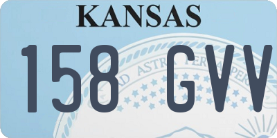 KS license plate 158GVV