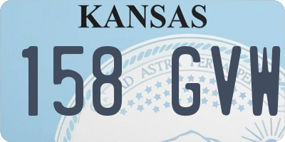 KS license plate 158GVW