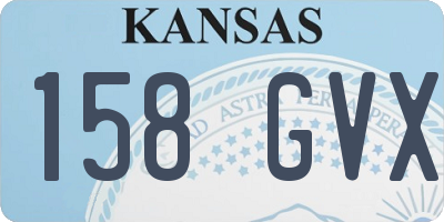 KS license plate 158GVX