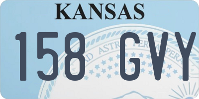 KS license plate 158GVY