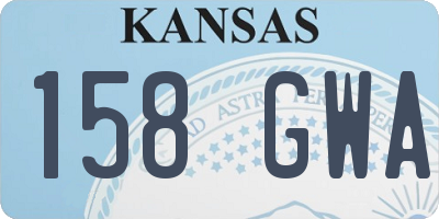 KS license plate 158GWA