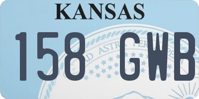 KS license plate 158GWB
