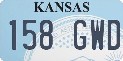 KS license plate 158GWD