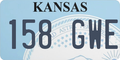 KS license plate 158GWE