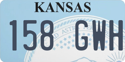 KS license plate 158GWH