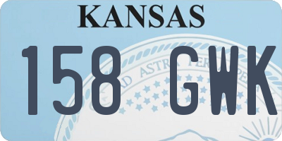 KS license plate 158GWK