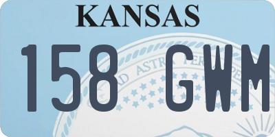 KS license plate 158GWM