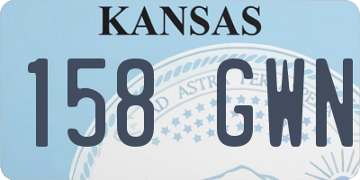 KS license plate 158GWN
