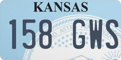 KS license plate 158GWS